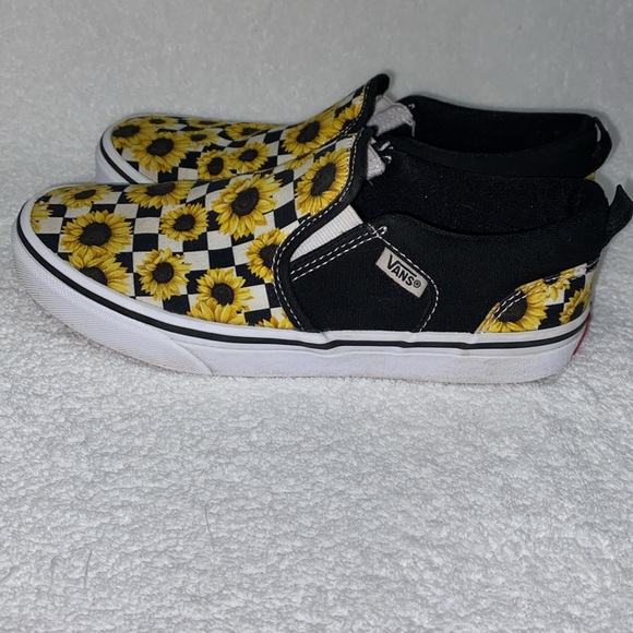 Vans Asher Sunflower Slip On Sneakers Size US Missy 4.5 - Picture 3 of 9